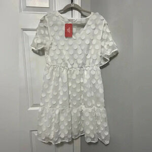 White Polka Dot Dress